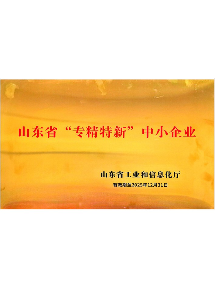 山東省“專精特新”中小企業(yè)